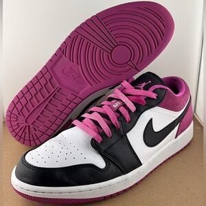 Nike Mens Air Jordan 1 Low CK3022-005 Pink White Black Sneaker Shoes Size 13